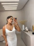 Vestido midi no cetim - branco - Amor de Peça - Looks Femininos Estilosos, Loja de Roupa Feminina Online
