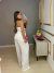 Conjunto com calça pantalona e top faixa lastex - branco - buy online