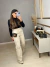 Calça cargo wide leg no sarja - bege claro on internet
