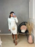 Imagem do Vestido tubinho com manga longa no tricot - branco