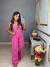 Calça jeans wide leg - rosa na internet