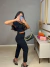 Image of Conjunto calça zara e cropped babados - preto