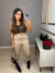 Calça jogger em sarja - bege - loja online