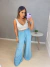 Calça pantalona de linho - verde agua - loja online
