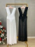 Vestido longo no tule com maiô - preto - loja online