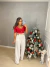 Cropped manguinha princesa com lurex - vermelho on internet