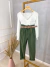 Calça jeans clochard com botões - verde militar