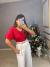 Blusa com manga no lurex - vermelho - comprar online