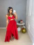 Conjunto saia midi e cropped - marsala