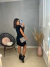 Imagem do Vestido com manga em plumas - preto