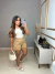 Short alfaiataria com cinto - bege