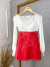 Saia botões couro eco bardoh brand - vermelho - comprar online