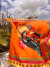 Saída de praia pareô - estampa brasilidade - laranja - online store