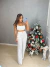 Imagem do top cropped frente única - off white