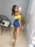 Short jeans cós alto destroyed - lavagem escura - loja online