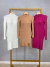 Vestido tricot rayon gola alta com fenda - areia on internet