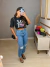 Image of T-shirt cropped awesome - preto