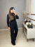 Imagem do Calça cargo wide leg no sarja - preto