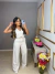 Conjunto calça alfaiataria e colete - branco