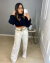 Calça wide leg jeans off white com cinto - Amor de Peça - Looks Femininos Estilosos, Loja de Roupa Feminina Online