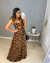 Vestido longo camadas - onça