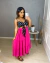 Saia midi 3 marias - rosa pink