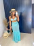 Saia tule com camada - azul turquesa - Amor de Peça - Looks Femininos Estilosos, Loja de Roupa Feminina Online
