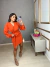 Vestido transpassado com amarração - laranja - buy online