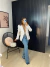 Blazer em alfaiataria com botões no punho - branco - Amor de Peça - Looks Femininos Estilosos, Loja de Roupa Feminina Online