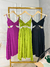 Vestido midi com fendas viscolinho - verde abacate - loja online