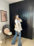 Blazer em alfaiataria com botões no punho - branco - comprar online