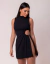 Vestido curto com strass e fenda - preto - Amor de Peça - Looks Femininos Estilosos, Loja de Roupa Feminina Online