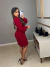 Vestido trançado com manga puff - vermelho - Amor de Peça - Looks Femininos Estilosos, Loja de Roupa Feminina Online