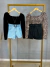 Cropped tricot modal manga longa - onça