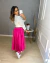 Saia midi 3 marias - rosa pink - comprar online