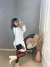 Image of Poncho vestido em tricot texturizado - branco