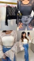 Blusa manga flare de renda - preto na internet