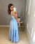 Conjunto saia e Cropped camadas - azul bebê - comprar online
