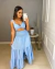 Conjunto saia e Cropped camadas - azul bebê - Amor de Peça - Looks Femininos Estilosos, Loja de Roupa Feminina Online