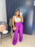 Calça pantalona com lastex na cintura - roxo - Amor de Peça - Looks Femininos Estilosos, Loja de Roupa Feminina Online