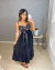 Saia midi 3 marias - preto