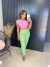 Calça alfaiataria super cós alto insp zara - verde limão