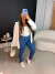 [DEFEITO #24] [TAMANHO:40] Calça jeans skinny com cós clochard - escura on internet