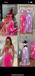 Vestido longo insp farm - rosa pink