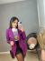 Blazer alfaiataria alongado - roxo na internet