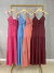 Vestido longo nozinho camadas - azul pastel - loja online