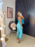 Calça alfaiataria inspiração zara - azul turquesa - online store