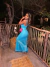 Vestido jeri tricot bordado - azul ceu - online store