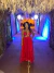 Imagem do Vestido longo com camadas e decote - vermelho