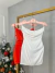 Vestido curto modelagem sereia - vermelho aberto